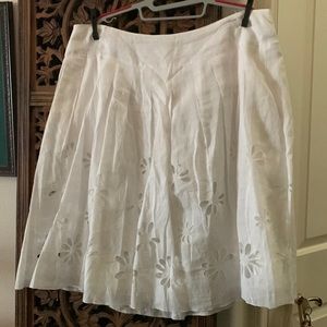 *DKNY* Pure SKIRT Linen/Cotton “L” WHITE
